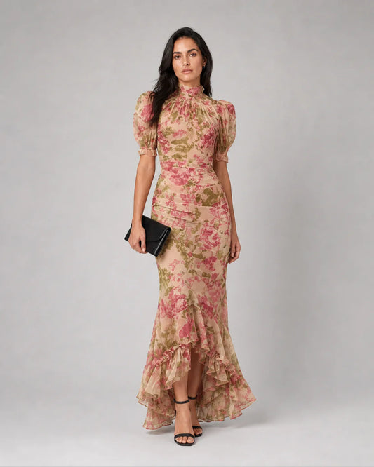 Ava-Faye Vintage Maxi Dress — full-body studio view