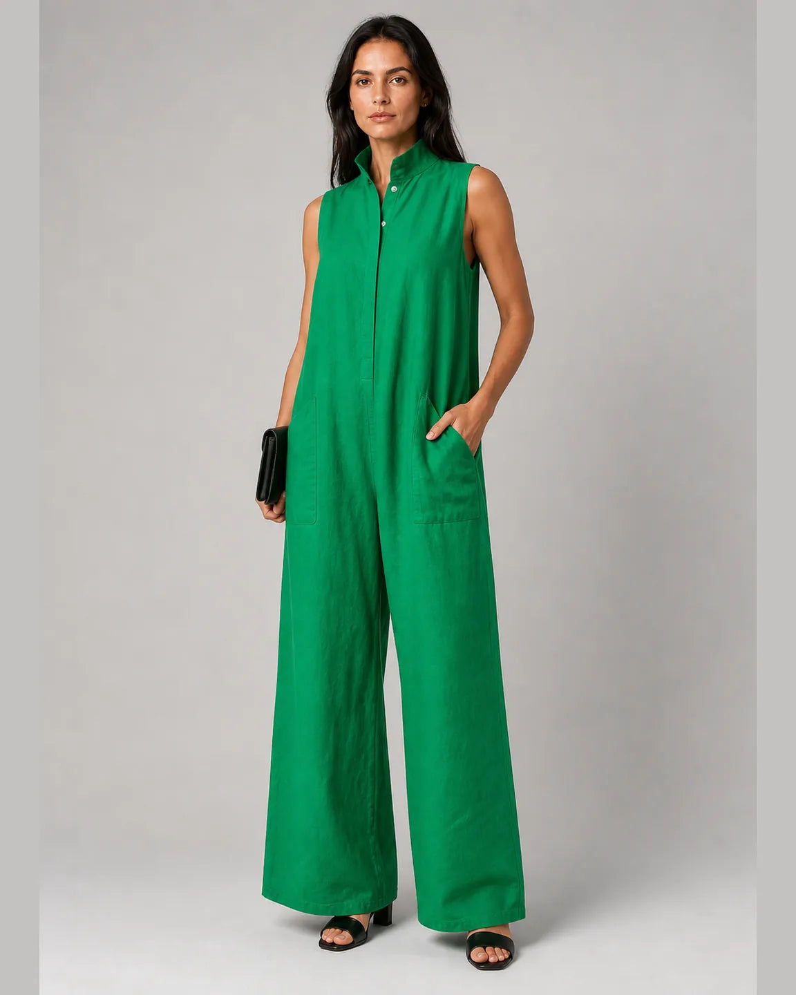 Cora-Pearl Jumpsuit — three-quarter studio view