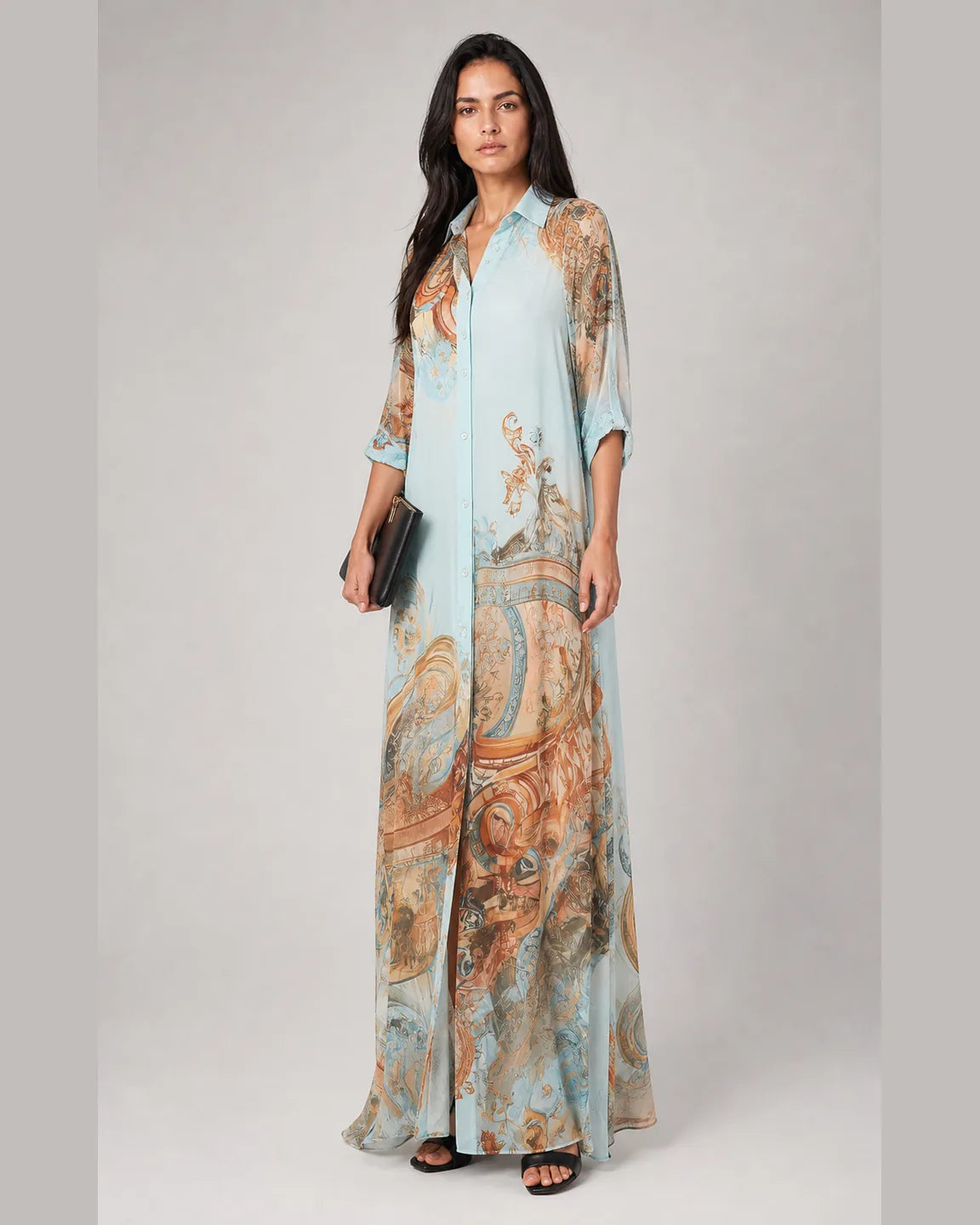 Della-Jane Maxi Dress — three-quarter studio view