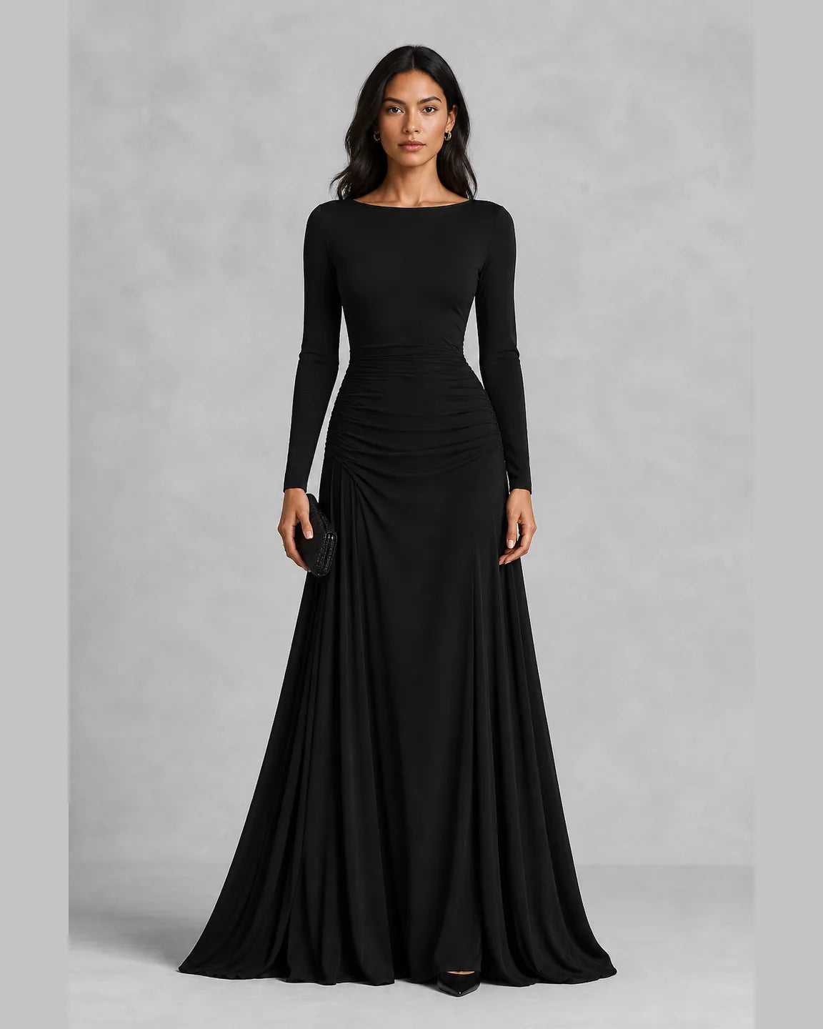 Esme-Grace Elegant Maxi Dress — full-body studio view