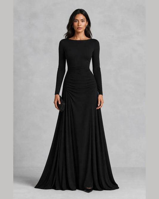 Esme-Grace Elegant Maxi Dress — full-body studio view