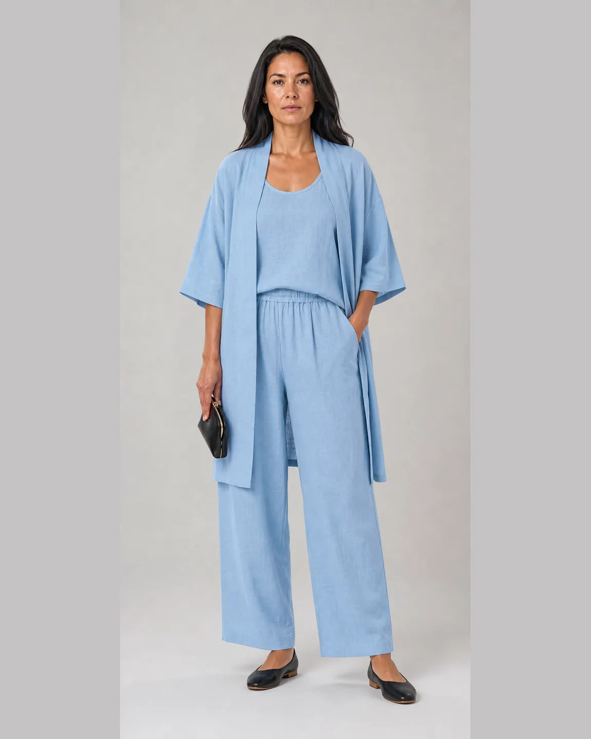 Esme-Rose Elegant Set in Blue — full-body studio view