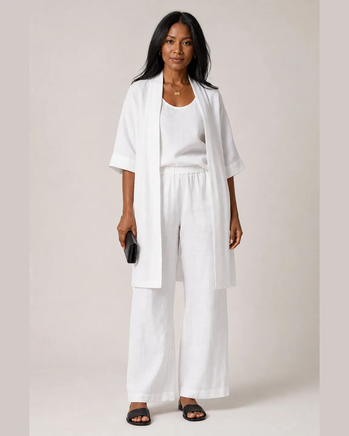 Esme-Rose Elegant Set in White — full-body studio view