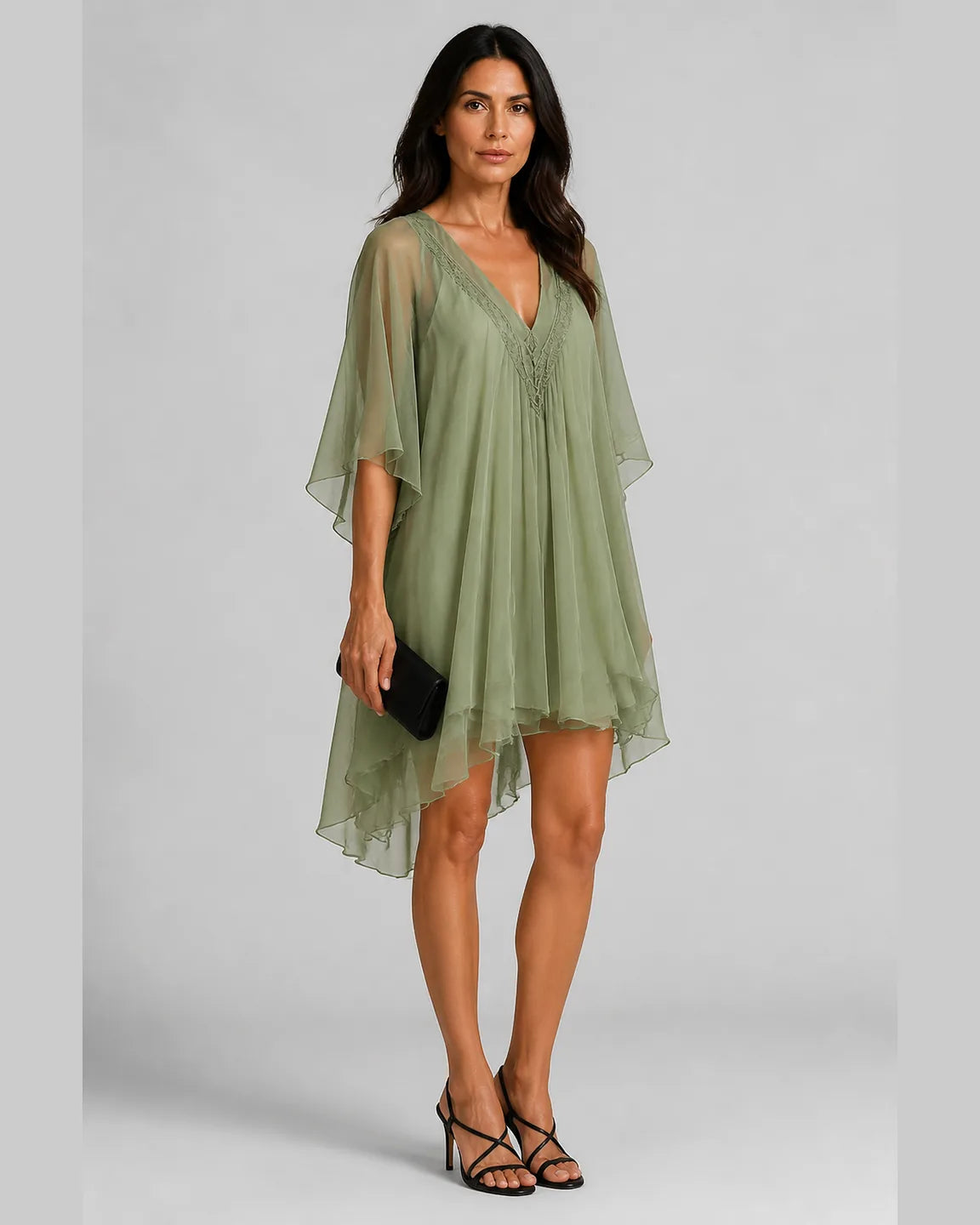 Etta-Jane Mini Dress — three-quarter studio view