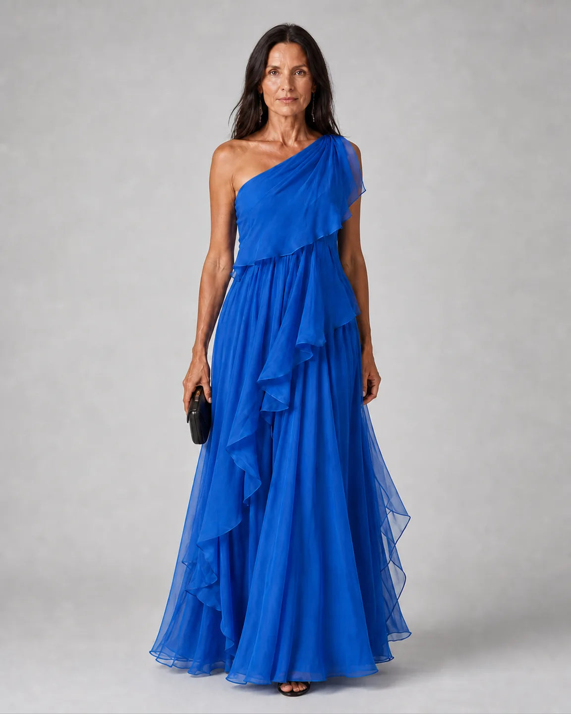 Faye-Jane Maxi Dress in Blue — full-body studio view