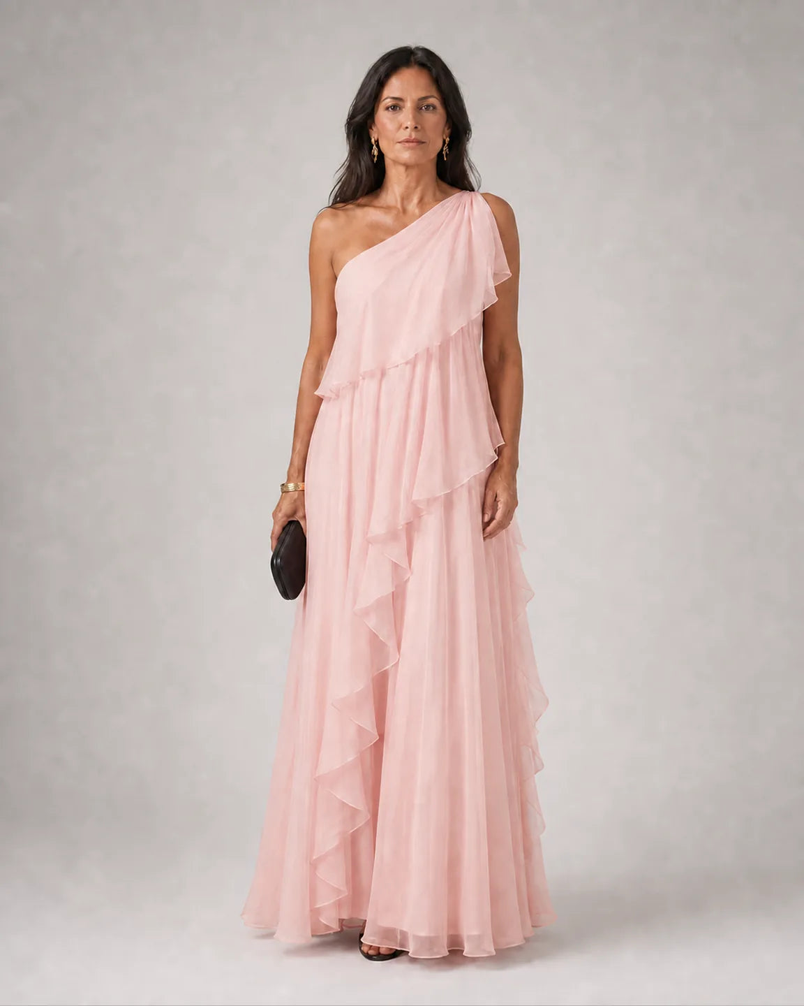 Faye-Jane Maxi Dress in Pink — full-body studio view