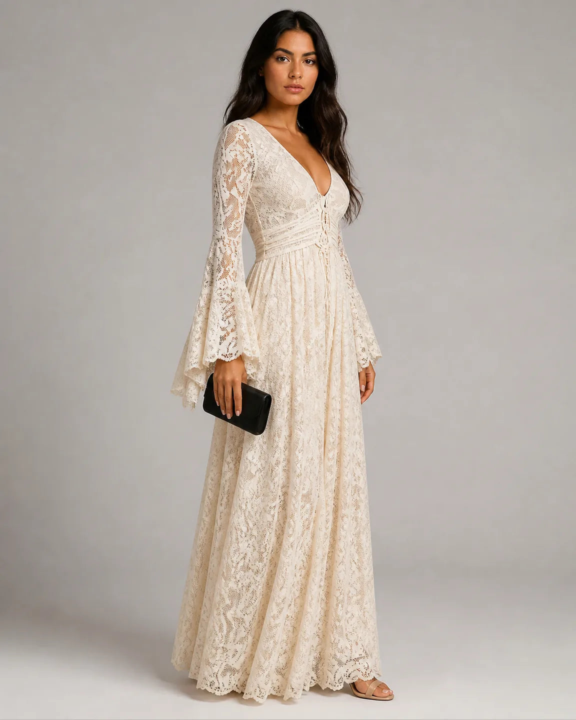 Gwen-Belle Maxi Dress — three-quarter studio view