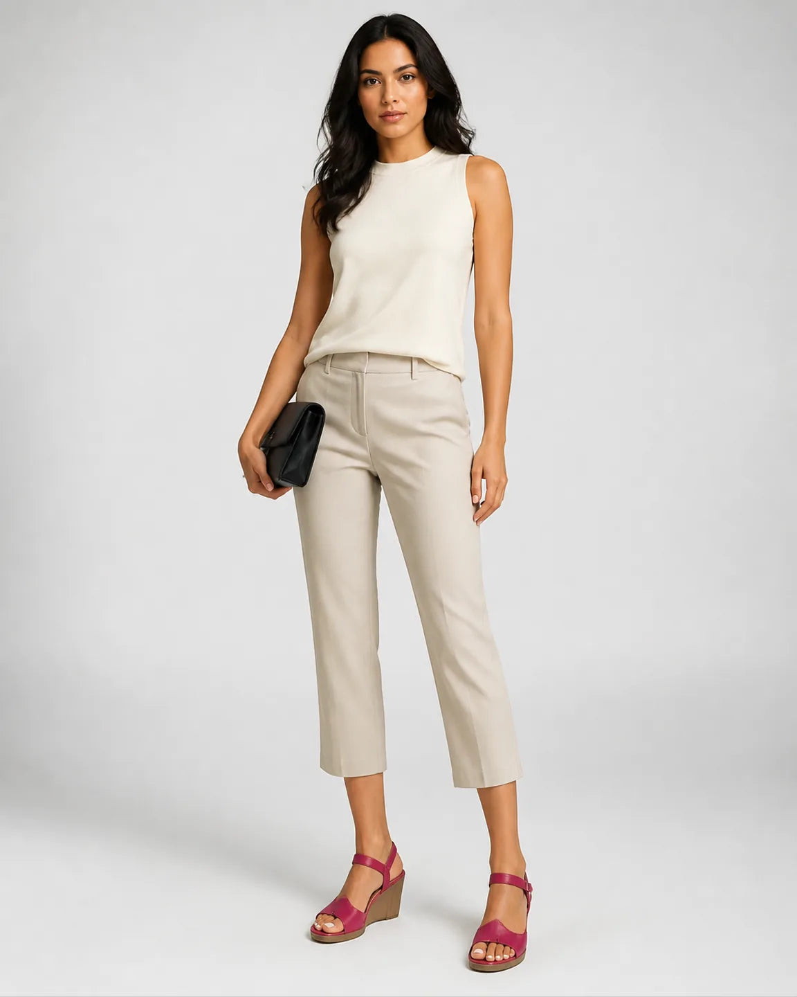 Iris-Grace Open Elegance Sandals in Red — full-body studio view