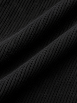 Langarmshirt mit Paspeln – Schwarz – Weiteres Stoffdetail