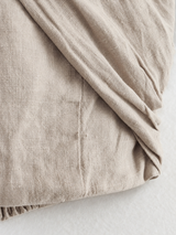 Figurbetontes Neckholder-Top aus Baumwoll-Leinen-Mix – Khaki, Ansicht 5