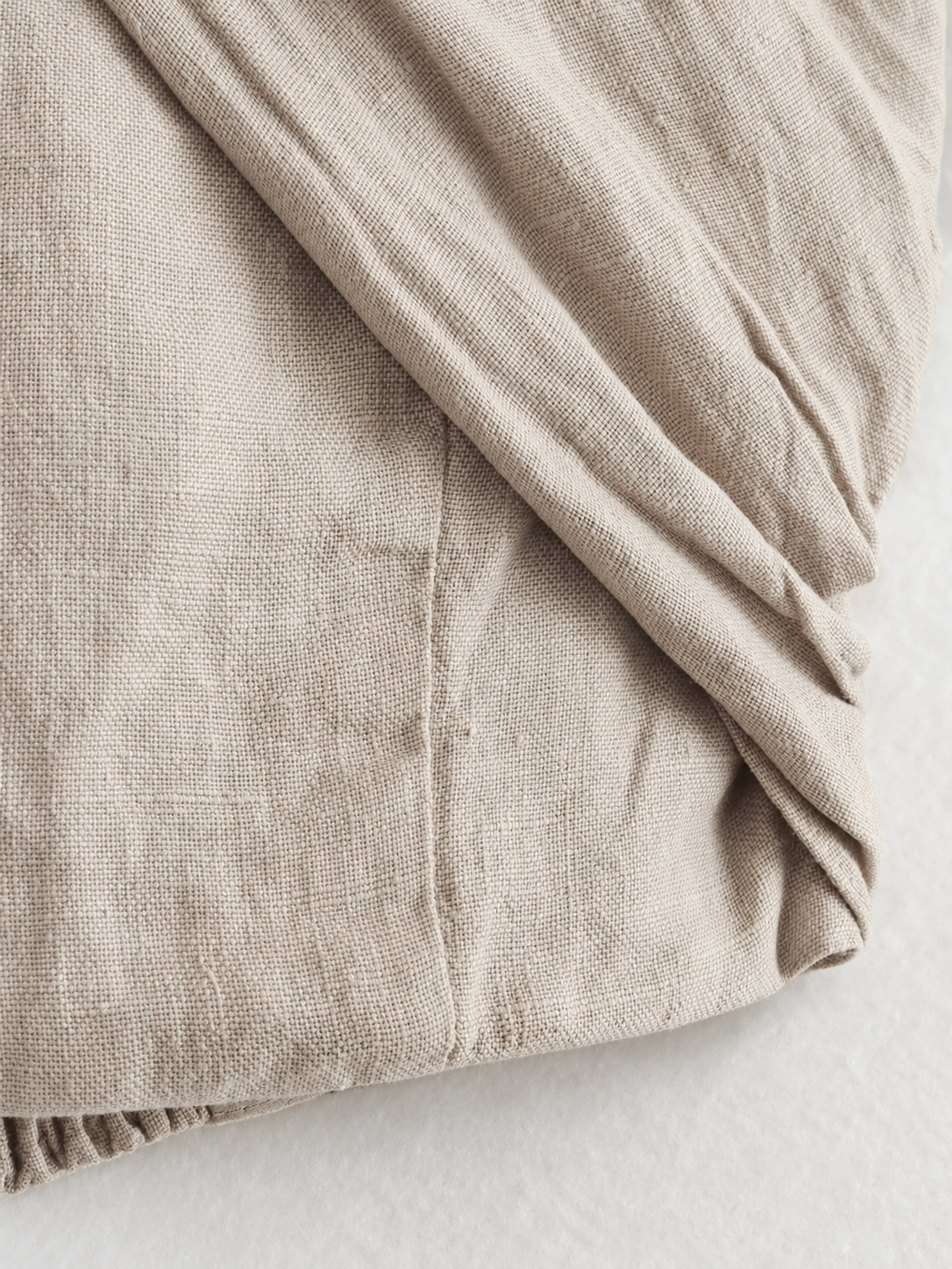 Figurbetontes Neckholder-Top aus Baumwoll-Leinen-Mix – Khaki, Ansicht 5