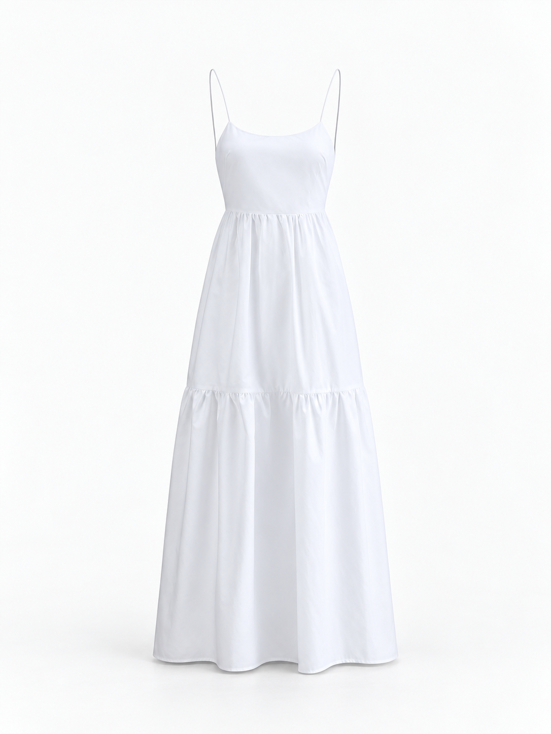 Langes rückenfreies Kleid – Weiß, Ansicht 6