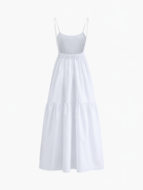 Langes rückenfreies Kleid – Weiß, Ansicht 8