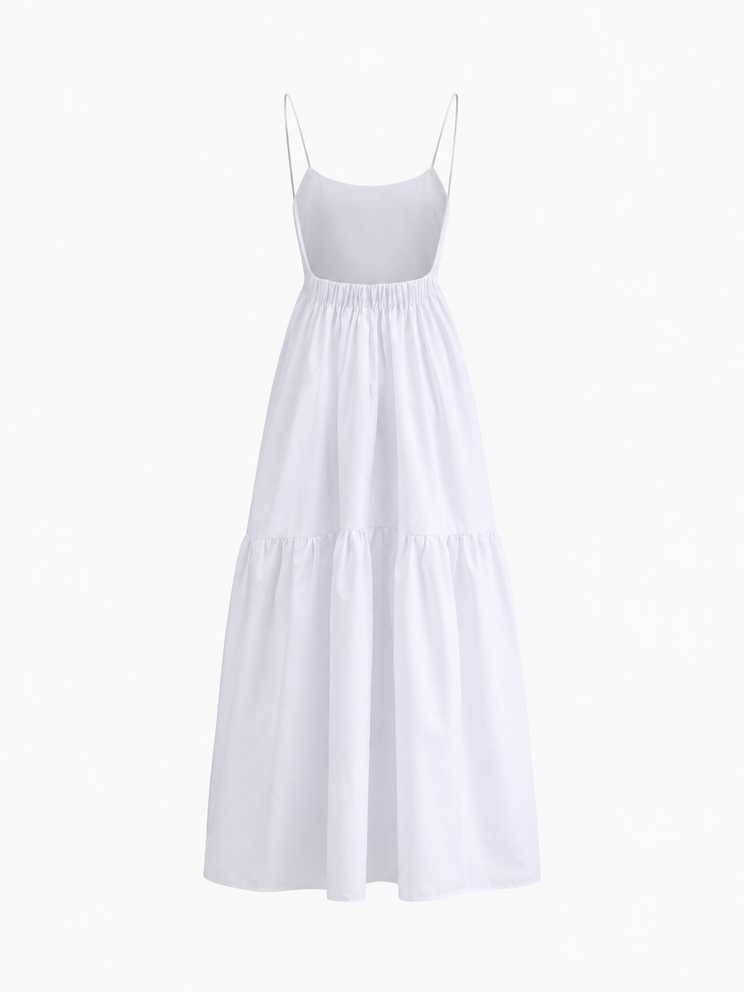 Langes rückenfreies Kleid – Weiß, Ansicht 8