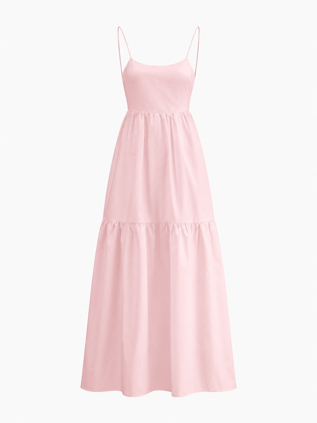 Langes rückenfreies Kleid – Rosa, Ansicht 9