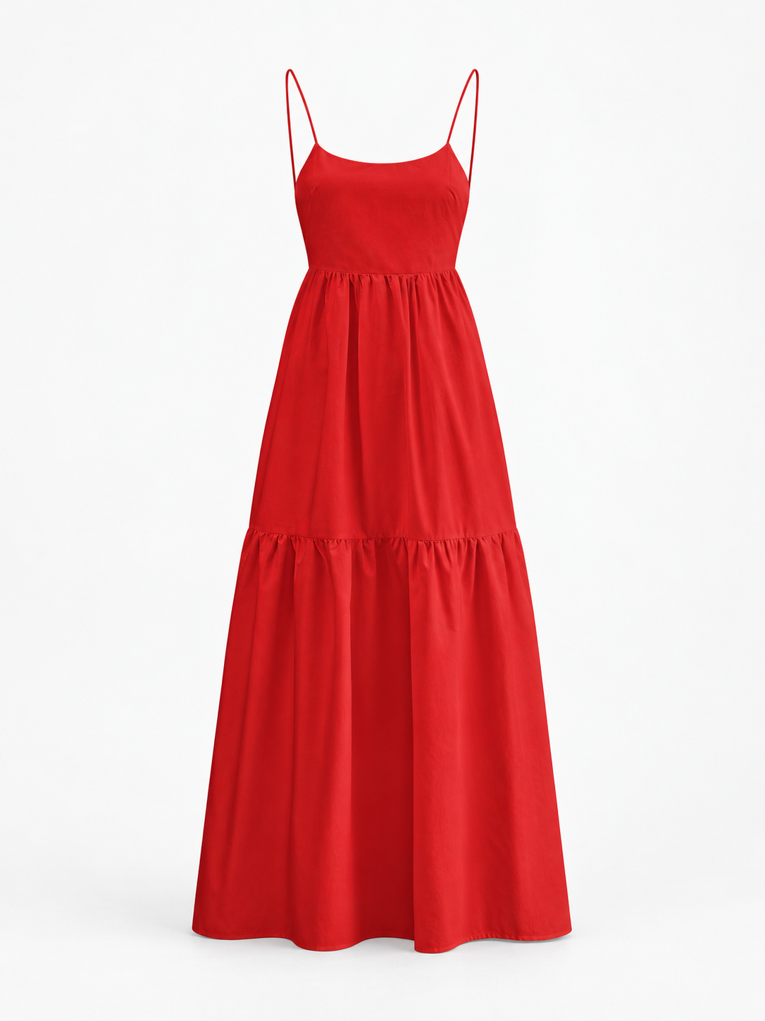 Langes rückenfreies Kleid – Rot, Ansicht 12