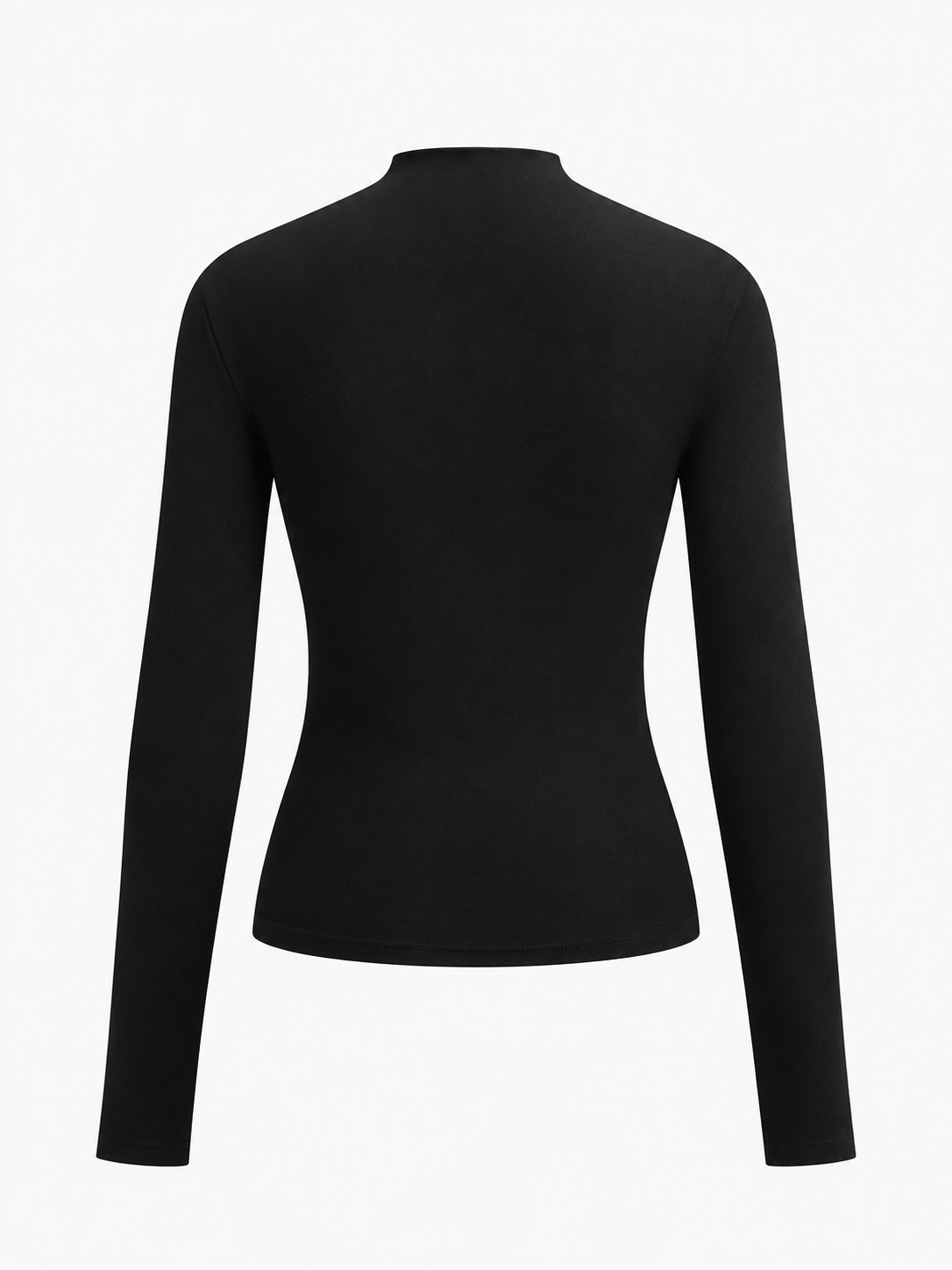 Langarmshirt mit Raffung – Schwarz, Ansicht 6