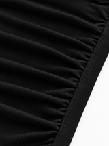 Asymmetrisches Rippstrick-Langarmshirt – Schwarz, Ansicht 7