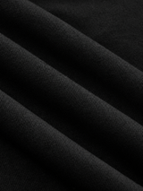 Asymmetrisches Rippstrick-Langarmshirt – Schwarz, Ansicht 8