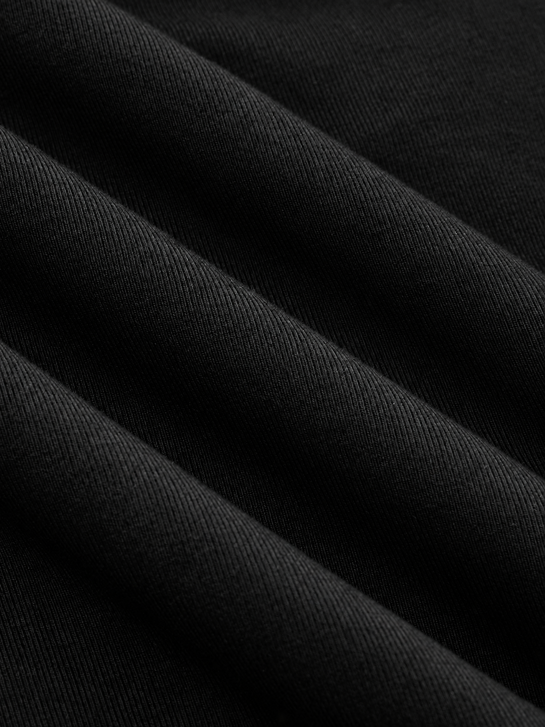Asymmetrisches Rippstrick-Langarmshirt – Schwarz, Ansicht 8