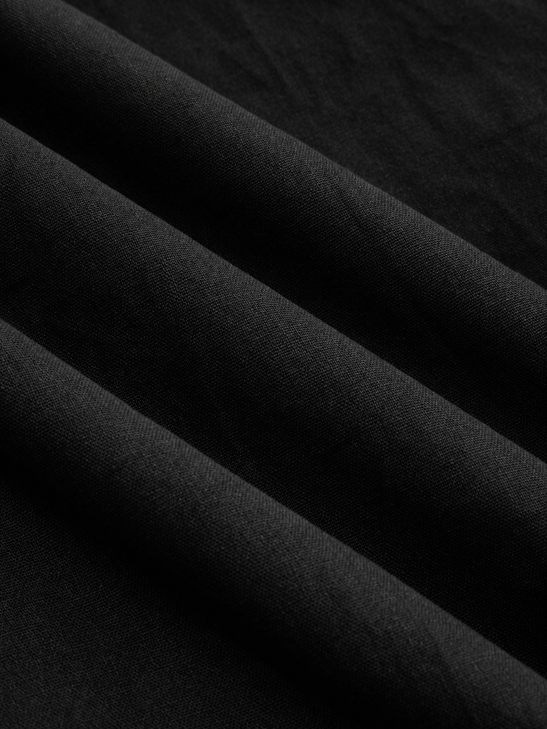 Ärmelloses Baumwoll-Maxikleid mit Taschen und Cut-outs – Schwarz, Ansicht 7