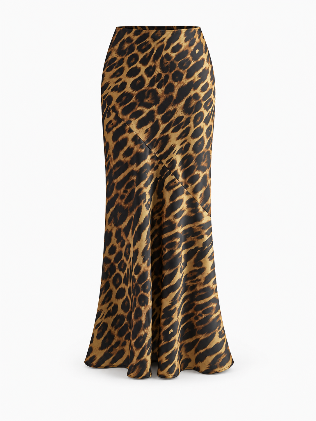 Schmaler Maxirock mit Leopardenmuster – Braun, Ansicht 5