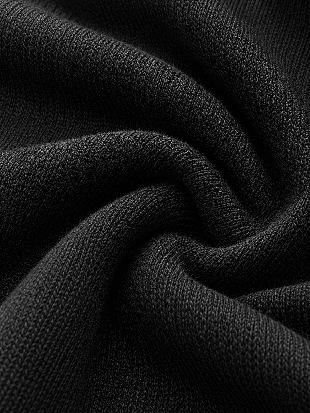 Zweifarbiges Langarm-Stricktop mit beidseitigem Design – Schwarz, Ansicht 8
