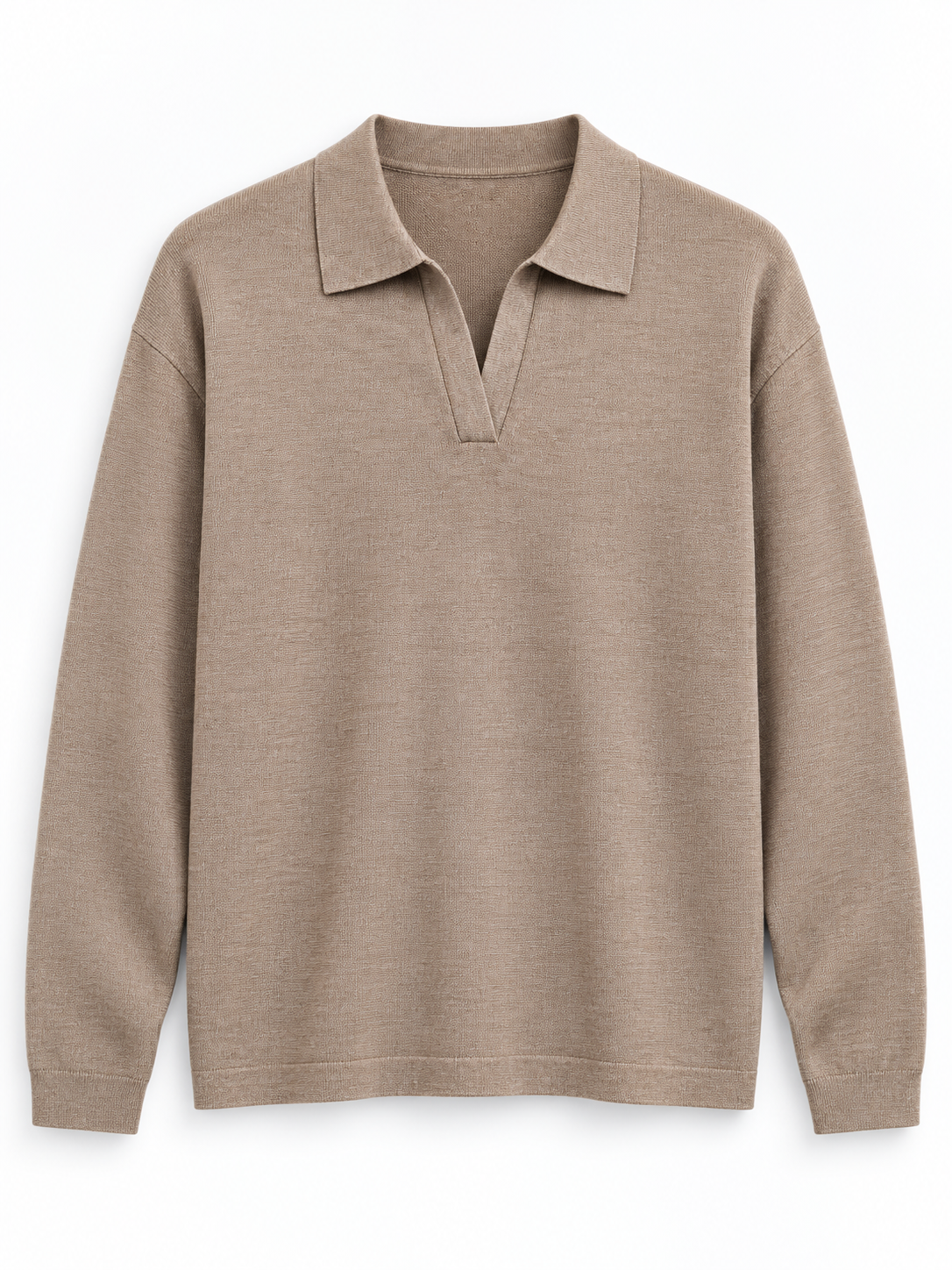 Legerer Pullover mit Kragen – Braun, Ansicht 7