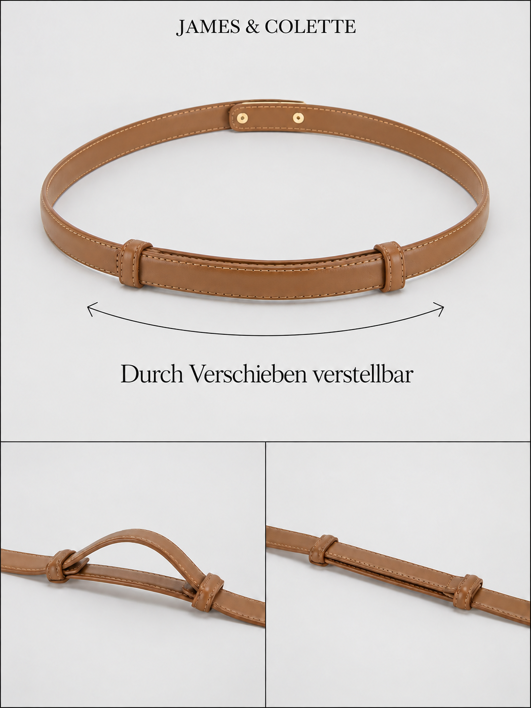 Schmaler Gürtel – Braun, Ansicht 2