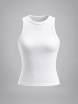 Cropped-Tanktop – Weiß, Ansicht 3