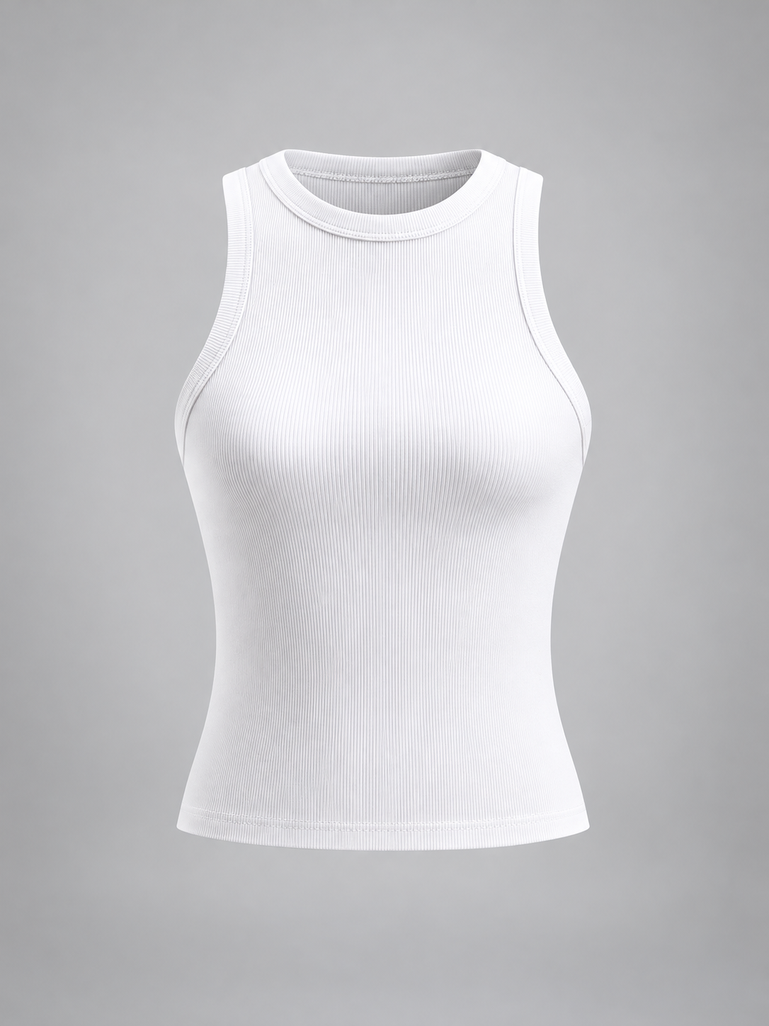 Cropped-Tanktop – Weiß, Ansicht 3