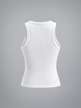 Cropped-Tanktop – Weiß, Ansicht 4