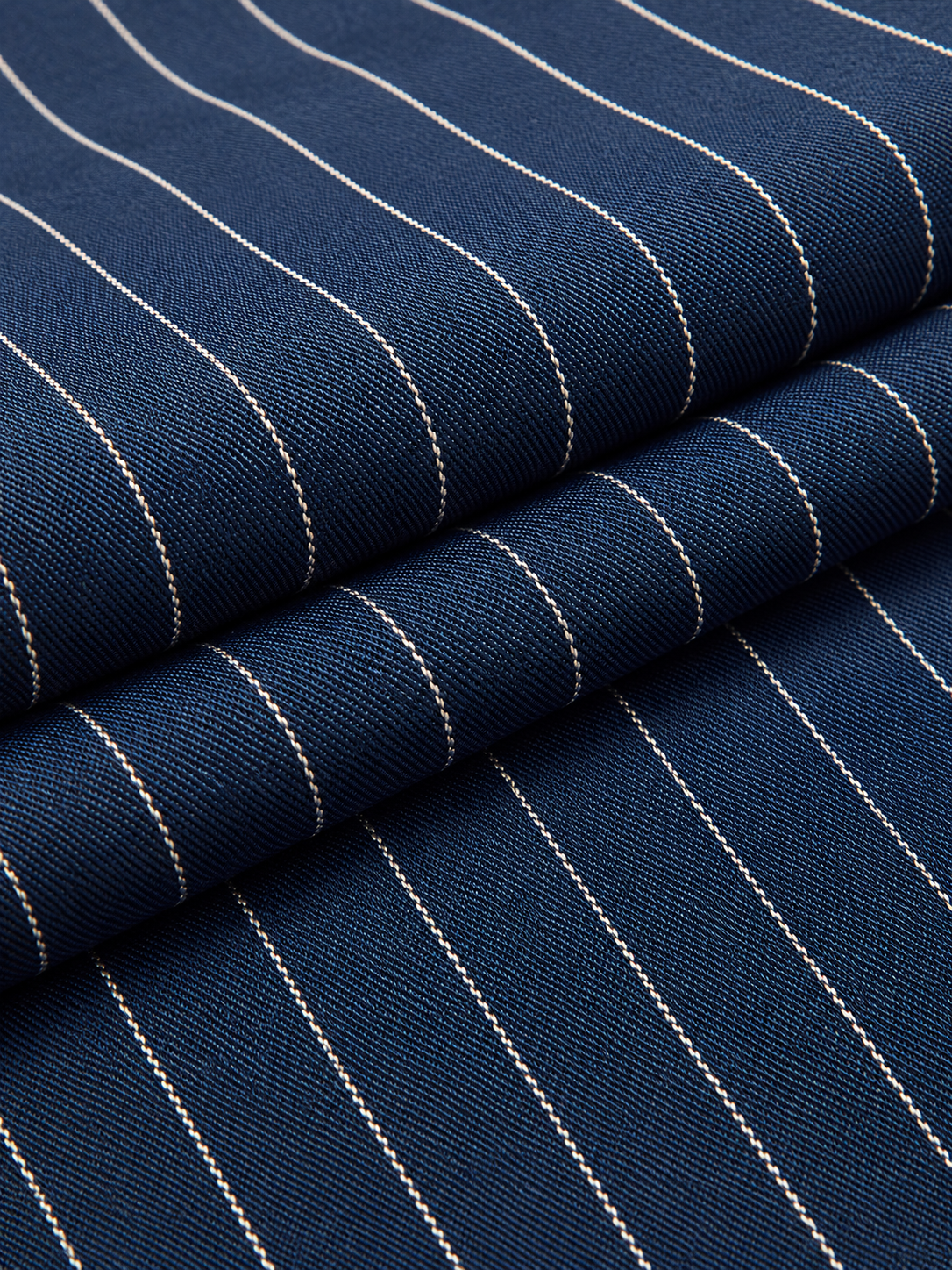 Weite Bundfaltenhose mit Nadelstreifen – Marineblau, Ansicht 8