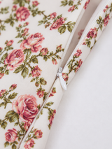 Midikleid mit Rosenknospen-Print – Rosa, Ansicht 6
