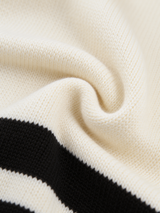 Gestreifter Pullover mit Stehkragen – Wollweiß, Ansicht 5