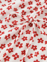 Fließendes Maxikleid mit Blumenprint und überkreuzten Trägern – Mehrfarbig, Ansicht 4