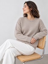 Leichter Strickpullover – Camel, Ansicht 4