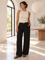 Unifarbenes Basic-Tanktop – Apricot, Ansicht 3