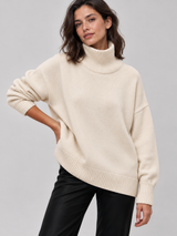 Oversized-Rollkragenpullover – Weiß, Ansicht 7