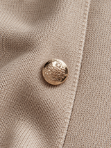 Set aus Cardigan mit Metallknöpfen und Midirock – Khaki, Ansicht 6