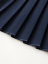 Ärmelloses Blazerkleid mit Falten und Gürtel – Marineblau, Ansicht 6