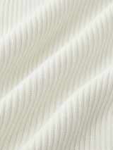 Langarm-Stricktop mit Herzausschnitt – Weiß, Ansicht 4