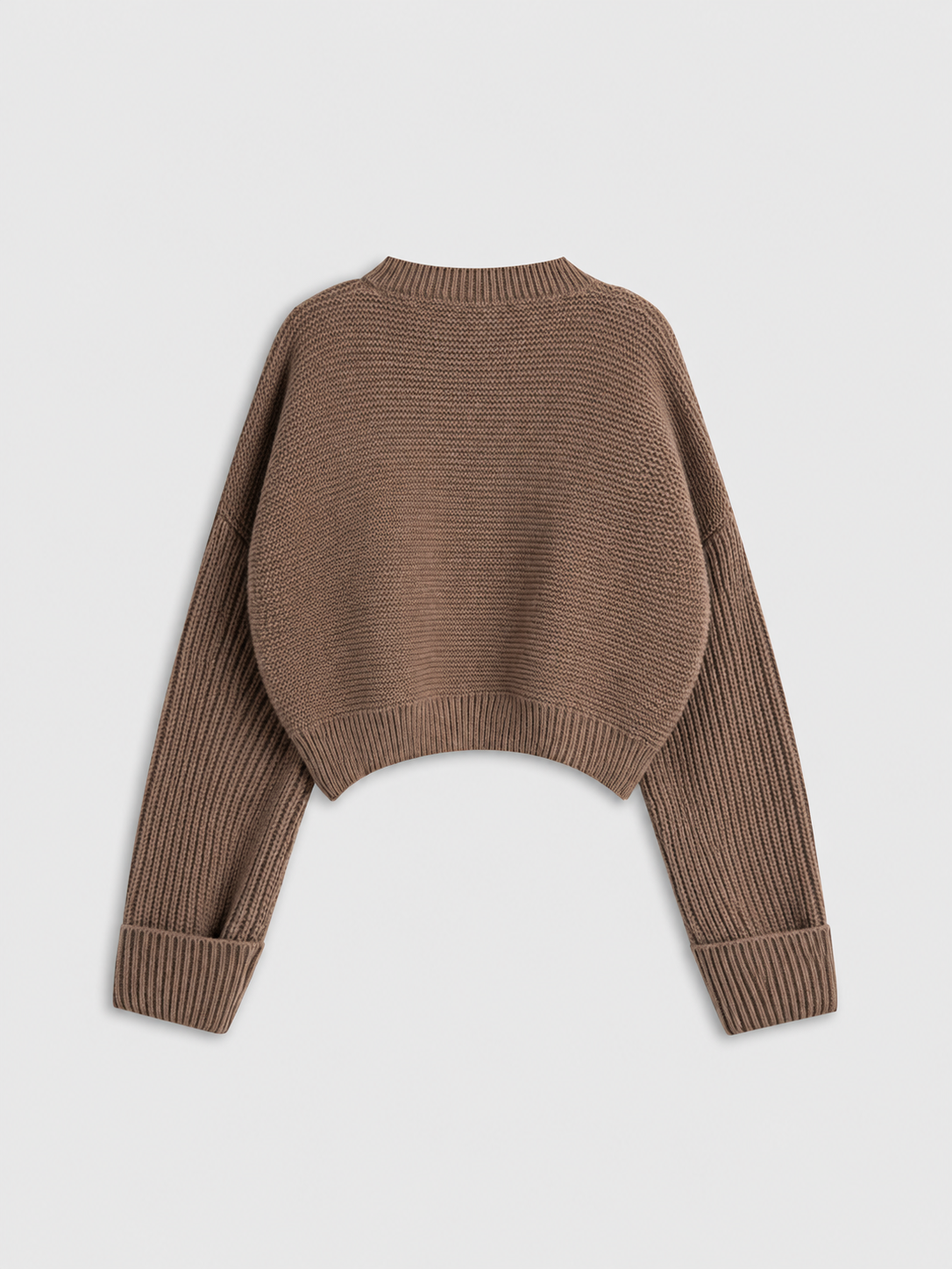 Schlichter Pullover mit V-Ausschnitt – Camel, Ansicht 2